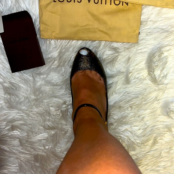 100% Authentic Louis Vuitton Monogram Canvas Vanity Ankle Strap Peep Toe - Picture 11 of 16